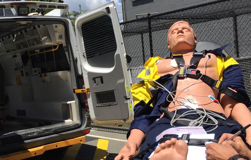 Ambulance Transport Attendant Full time Positions NSW-Simulated workplace accident - patient transport